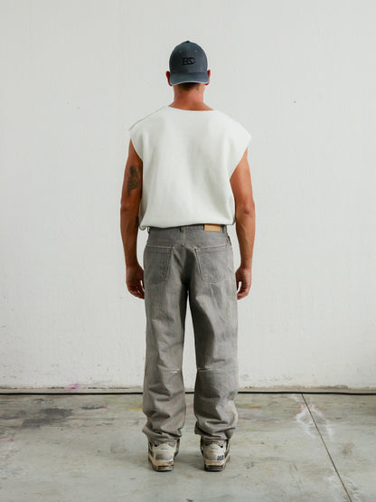 LUCAS - LIGHT GRAY CANVAS PANTS
