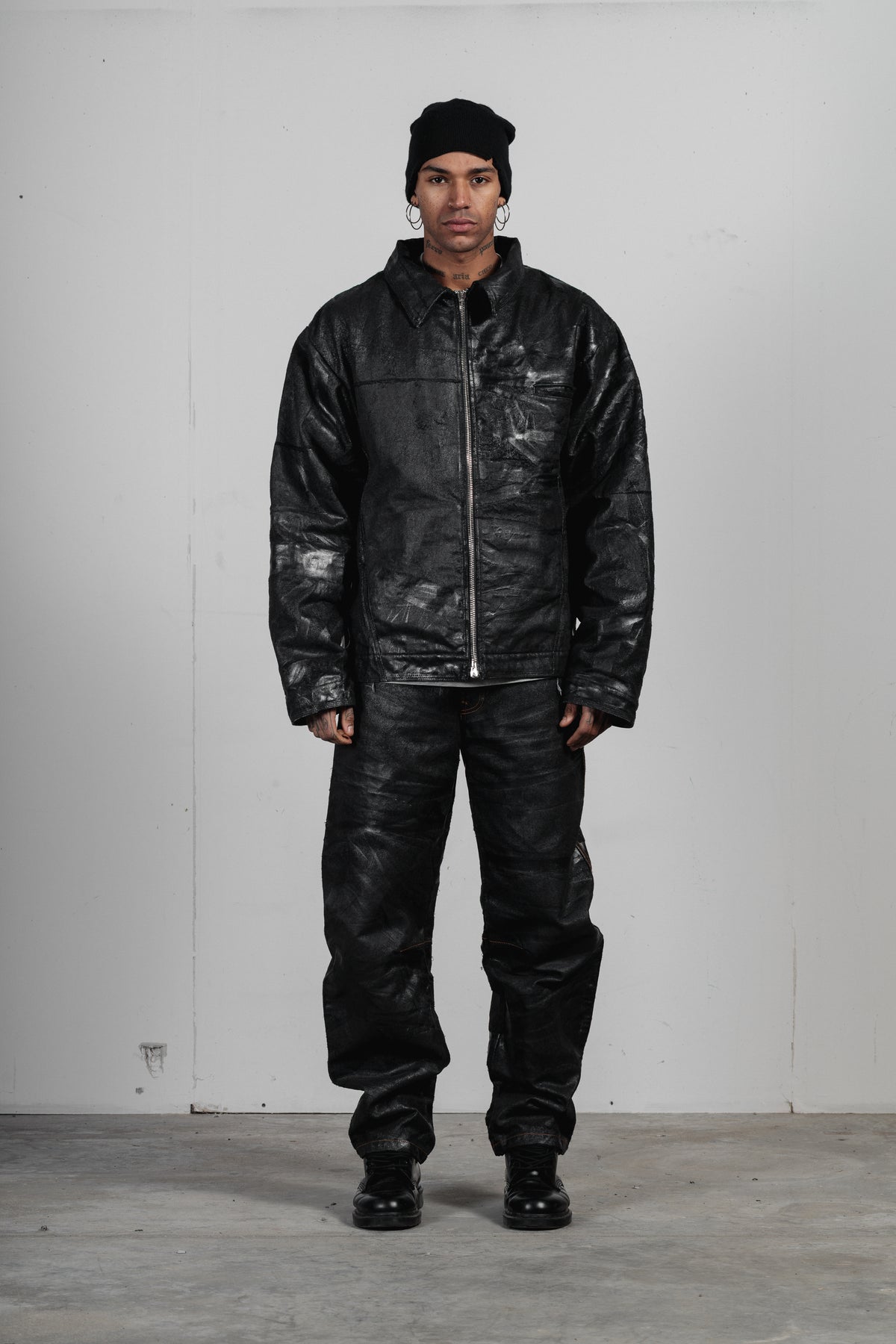 NOLAN - BLACK JEANS PRINTED