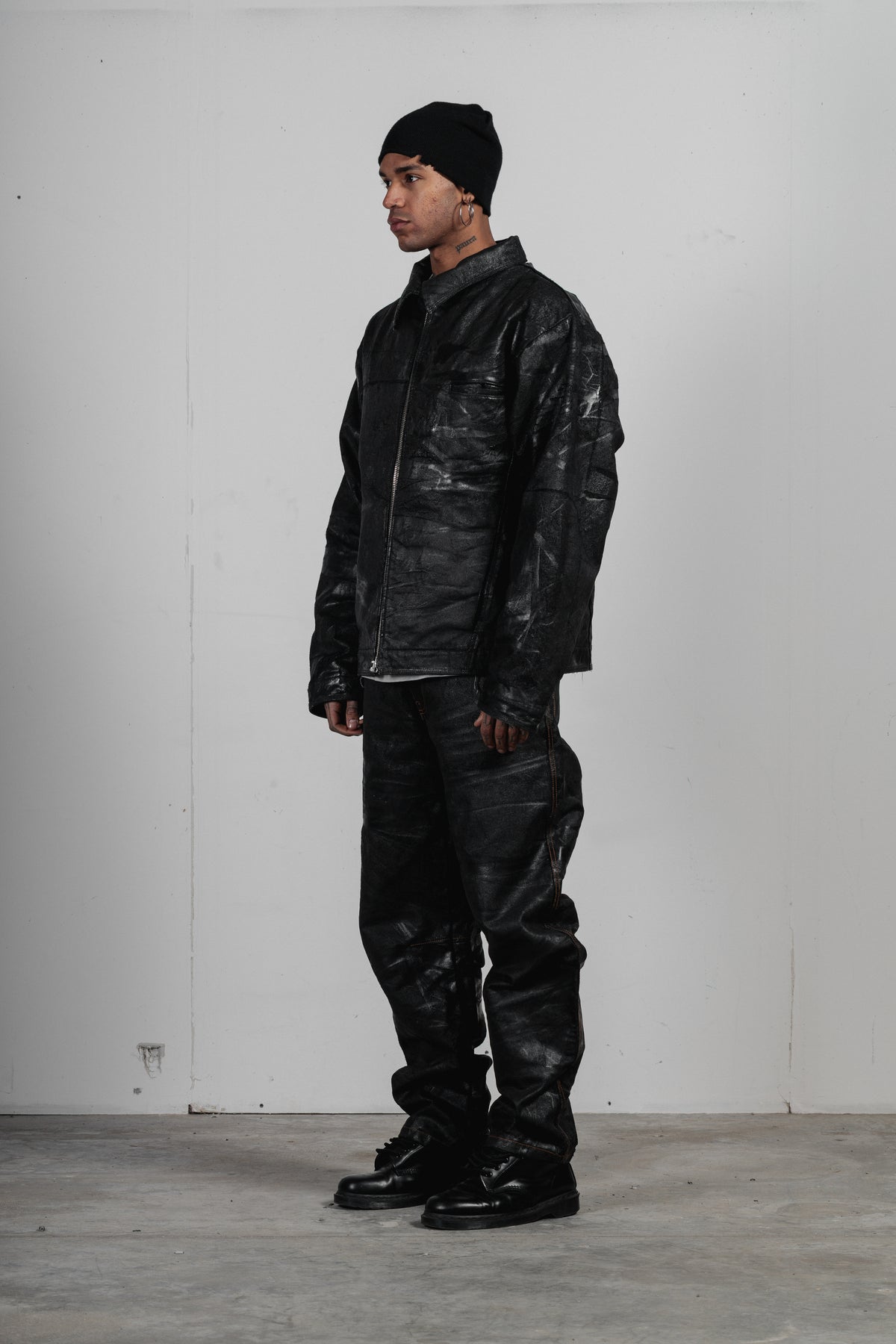 NOLAN - BLACK JEANS PRINTED