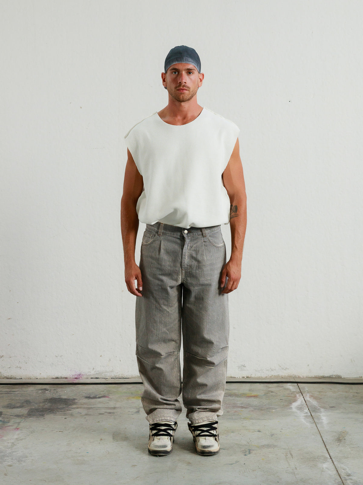 LUCAS - LIGHT GRAY CANVAS PANTS